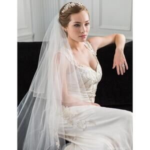 Bel Aire Bridal - V7281 Ivory W/silver New Nwt Wedding 2 Tier Blusher Option